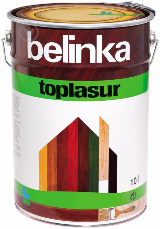 Краска-лазурь Belinka Toplasur 12 бесцветный полуглянец 10 л - фото 2