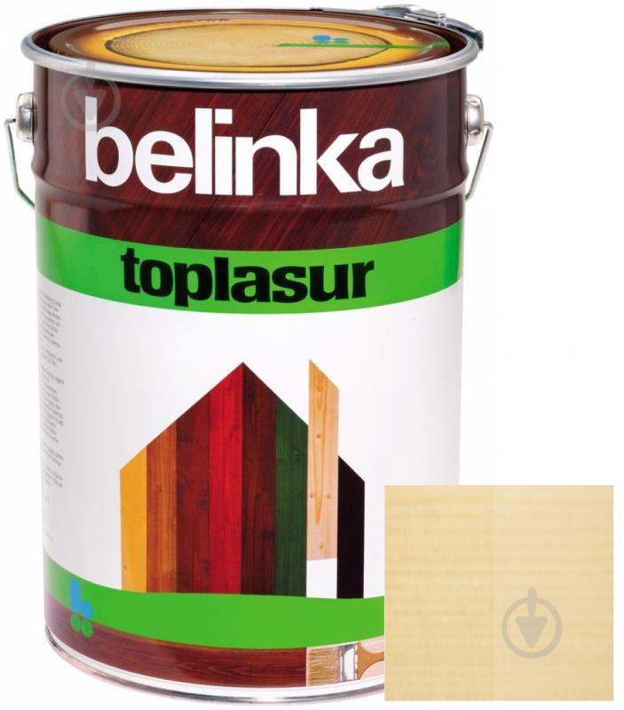 Краска-лазурь Belinka Toplasur 12 бесцветный полуглянец 10 л - фото 1