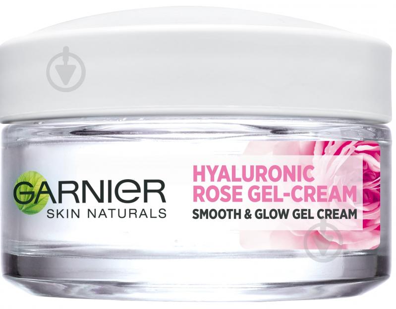 Крем-гель денний Garnier Skin Naturals зволожувальний гіалуроновий з трояндовою водою 50 мл - фото 1