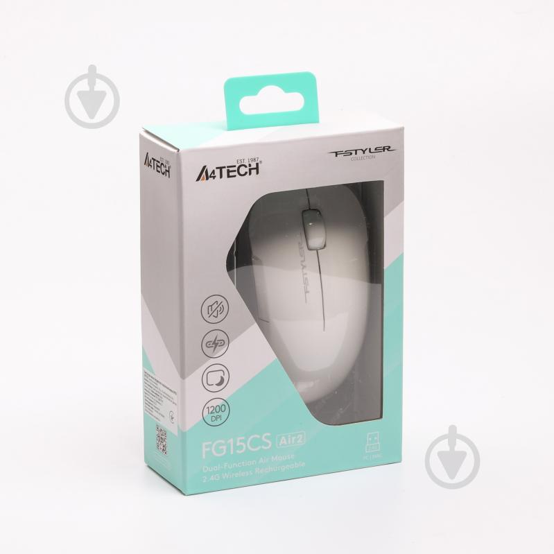 Мишка бездротова A4Tech white (FG15CS Air2 (White)) - фото 13 Мишка бездротова A4Tech white (FG15CS Air2 (White)) - фото 13