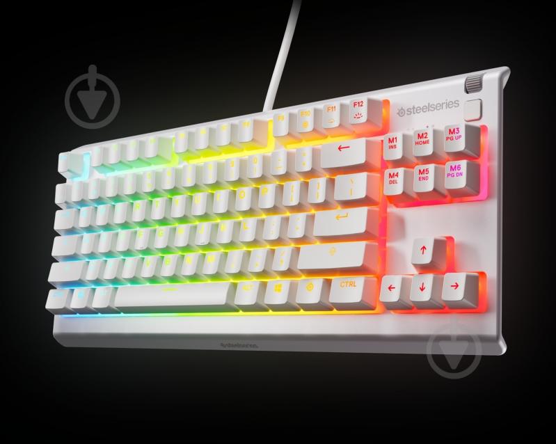 Клавиатура игровая SteelSeries Apex 3 TKL (64819) white - фото 5