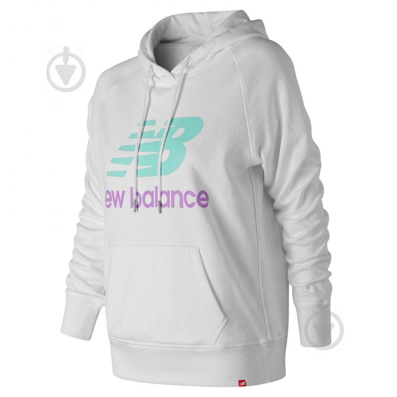 Джемпер New Balance ESSENTIALS HOODIE WT91523WT р. L белый - фото 1