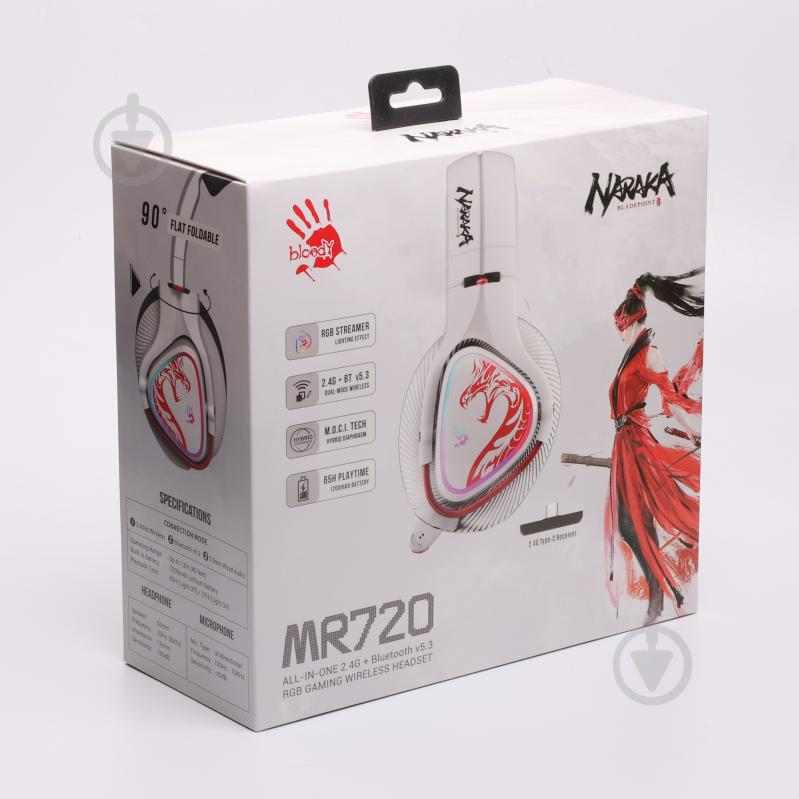 Наушники BLOODY white (MR720 (Naraka)) - фото 10