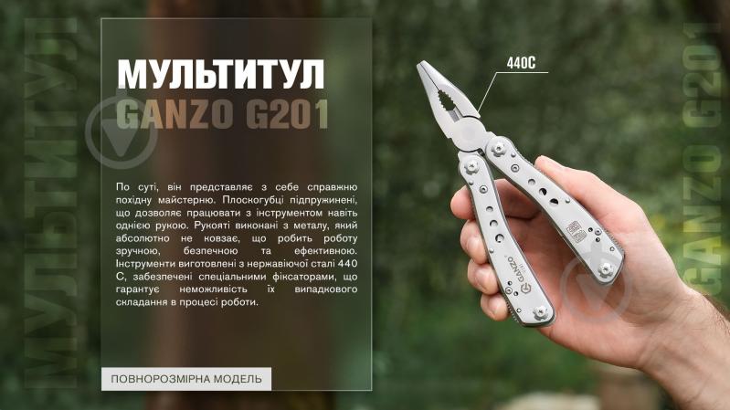 Мультитул Ganzo Multi Tool G201 (22 функции) 000581102 - фото 5 Мультитул Ganzo Multi Tool G201 (22 функции) 000581102 - фото 5