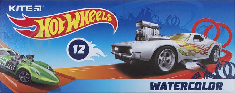 Фарби акварельні Hot Wheels HW21-041 12 кольорів KITE - фото 1