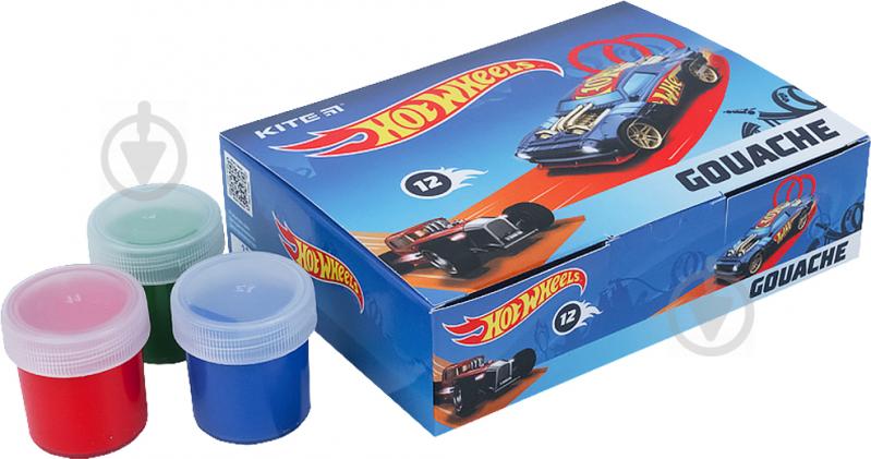 Фарби гуашеві Hot Wheels HW21-063 12 кольорів KITE - фото 2