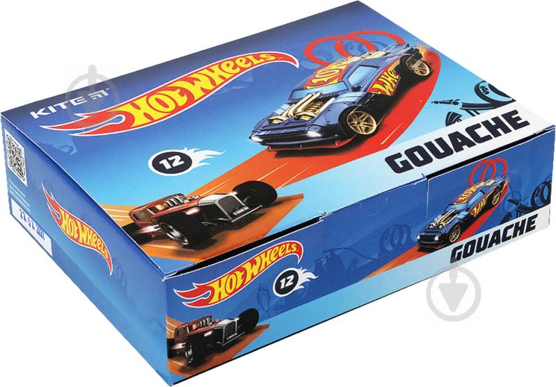 Фарби гуашеві Hot Wheels HW21-063 12 кольорів KITE - фото 1