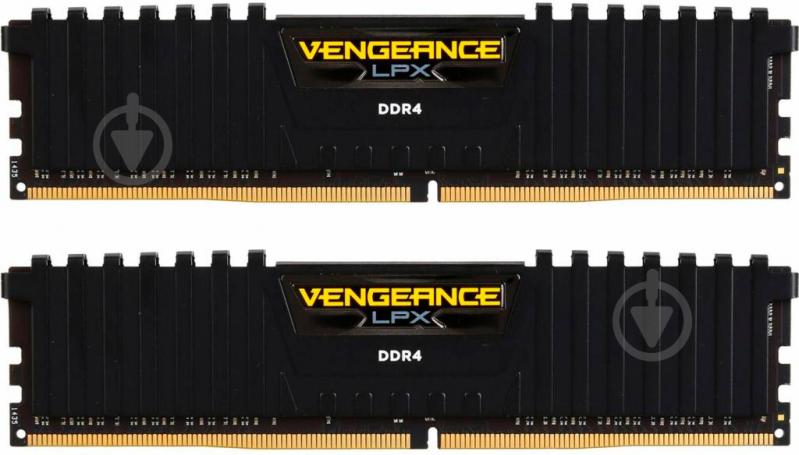 Оперативная память Corsair DDR4 SDRAM 8 GB (2x4GB) 2400 MHz (CMK8GX4M2A2400C16) Vengeance LPX Black - фото 1