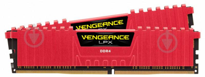 Оперативна пам'ять Corsair DDR4 SDRAM 8 GB (2x4GB) 2400 MHz (CMK8GX4M2A2400C16R) Vengeance LPX Red - фото 3