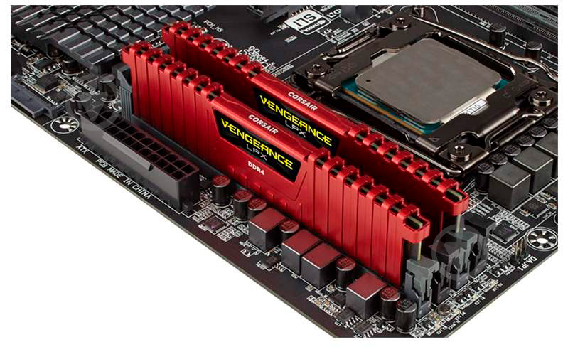 Оперативна пам'ять Corsair DDR4 SDRAM 8 GB (2x4GB) 2400 MHz (CMK8GX4M2A2400C16R) Vengeance LPX Red - фото 5