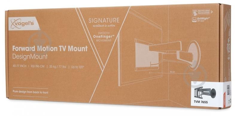 Кронштейн Vogels TVM 7655 DesignMount поворотно-похилі 40"-77" чорний - фото 7 Кронштейн Vogels TVM 7655 DesignMount поворотно-похилі 40"-77" чорний - фото 7