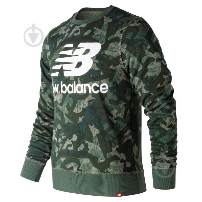 Свитшот New Balance ESS. LOGO MT91548MGN р. XL зеленый - фото 1