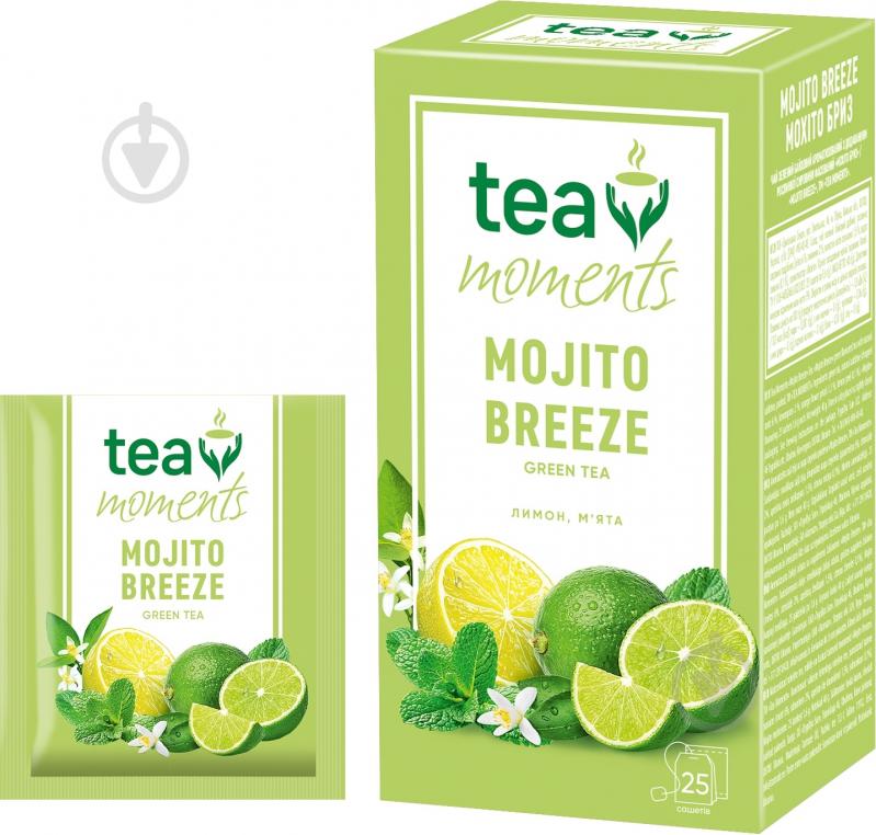 Чай зеленый Tea Moments Mojito Breeze 25 шт. 40 г - фото 1 Чай зеленый Tea Moments Mojito Breeze 25 шт. 40 г - фото 1