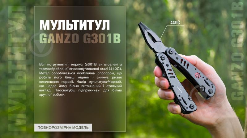 Мультитул Ganzo Multi Tool G301-В (14 в 1) 000581110 - фото 6 Мультитул Ganzo Multi Tool G301-В (14 в 1) 000581110 - фото 6