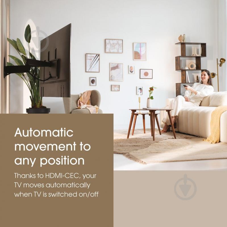 Кронштейн Vogels TVM 7675 MotionMount поворотно-наклонные 40"-77" черный - фото 2