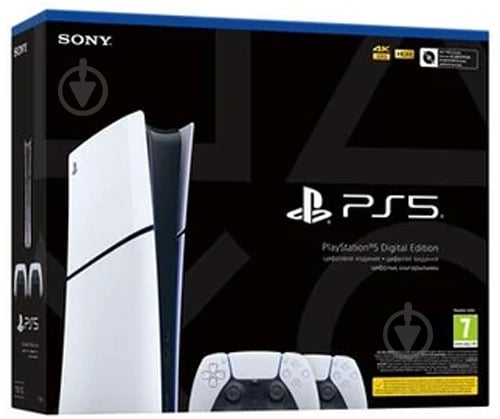 Игровая консоль Sony PlayStation 5 Slim Digital Edition White (2 геймпади Dualsense) 1000042066 white - фото 2