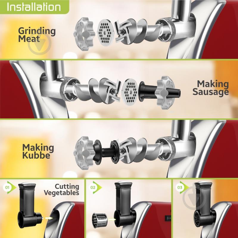 Мясорубка Brock MG 1601 RD - фото 14