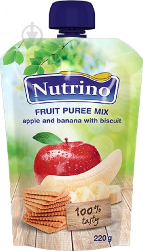 Пюре Nutrino Яблоко-банан-печенье 220 г 8606019652678 - фото 1