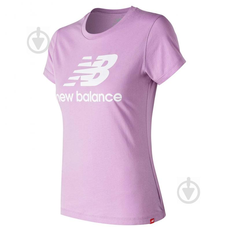 Футболка New Balance ESS. STACKED LOGO WT91546DVG р.L сиреневый - фото 1