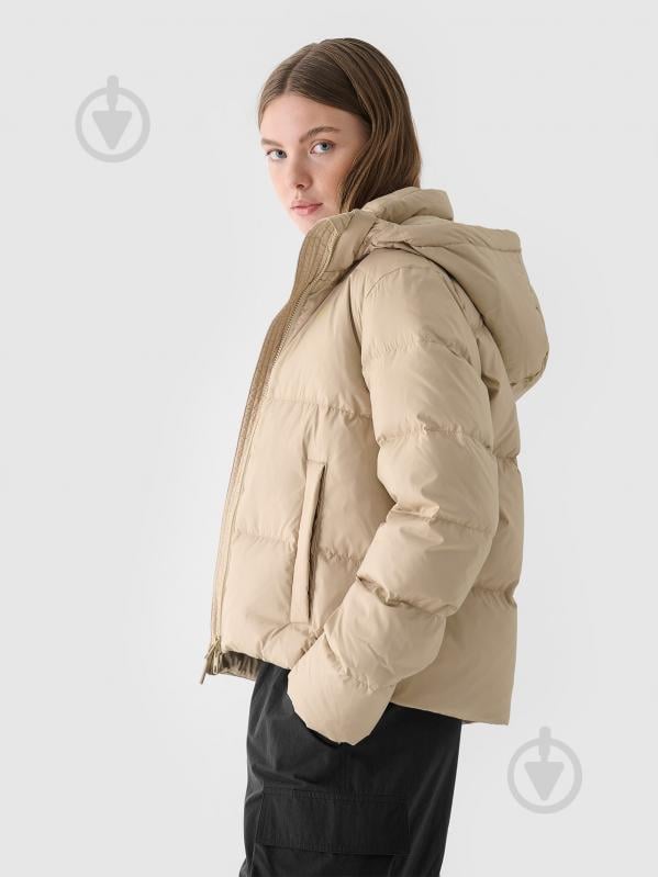 Пуховик женский зимний 4F DOWN JACKET F481 4FWAW24TDJAF481-83S р.L бежевый - фото 3