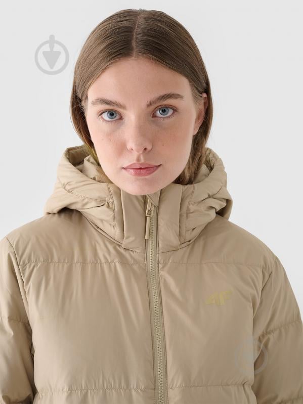 Пуховик женский зимний 4F DOWN JACKET F481 4FWAW24TDJAF481-83S р.L бежевый - фото 7