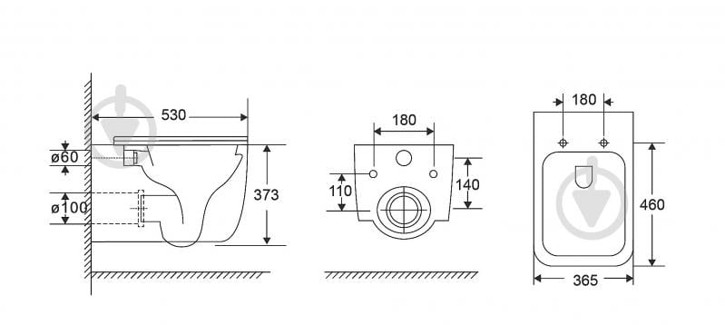 Унітаз підвісний Imprese twist, з сидінням soft-close - фото 4 Унітаз підвісний Imprese twist, з сидінням soft-close - фото 4