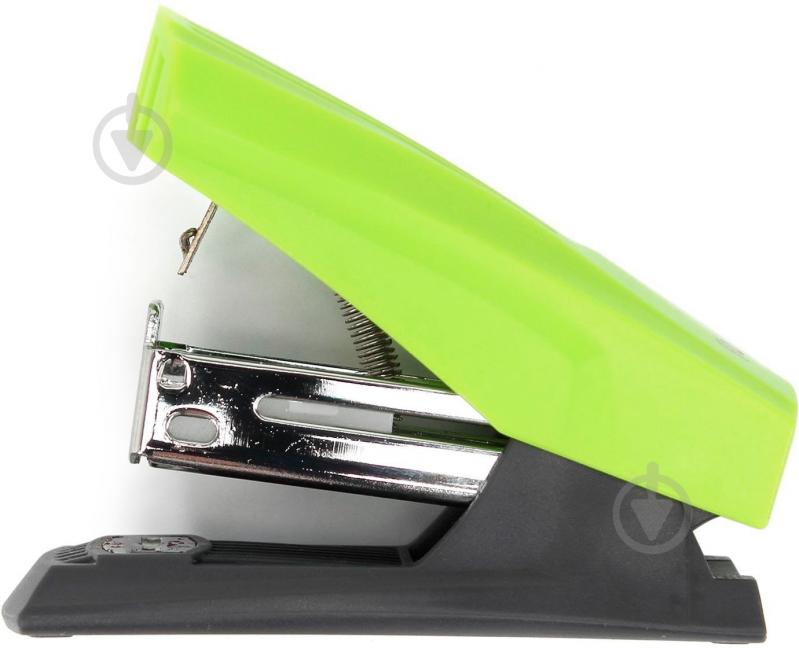 Степлер Shell пласт., №24/6, 12 арк., салатовый Axent - фото 4