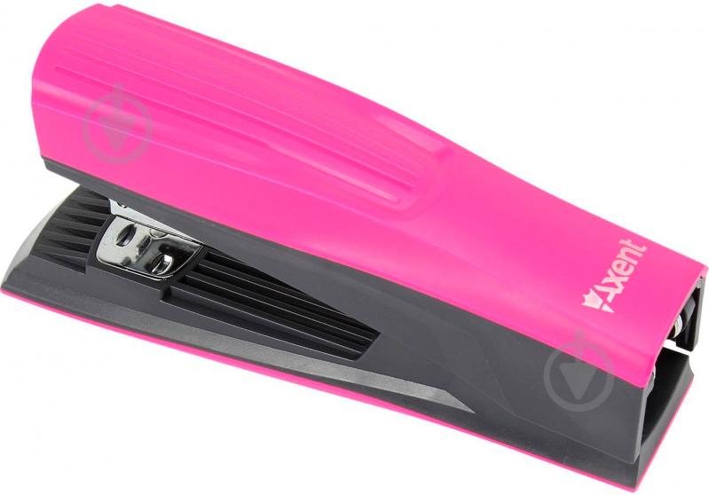 Степлер Shell пласт., №24/6, 20 арк., розовый Axent - фото 4