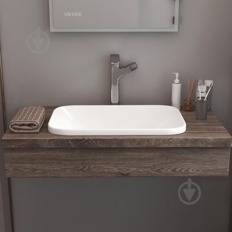 Умивальник Helmken 37060000 2 в 1: прямокутний 60 см із донним клапаном Сlick-clack, білий матовий - фото 9 Умивальник Helmken 37060000 2 в 1: прямокутний 60 см із донним клапаном Сlick-clack, білий матовий - фото 9