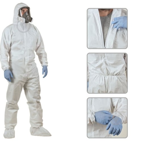 Комбинезон защитный ВeSafePro Master (PP+microPE) р. XL белый - фото 3