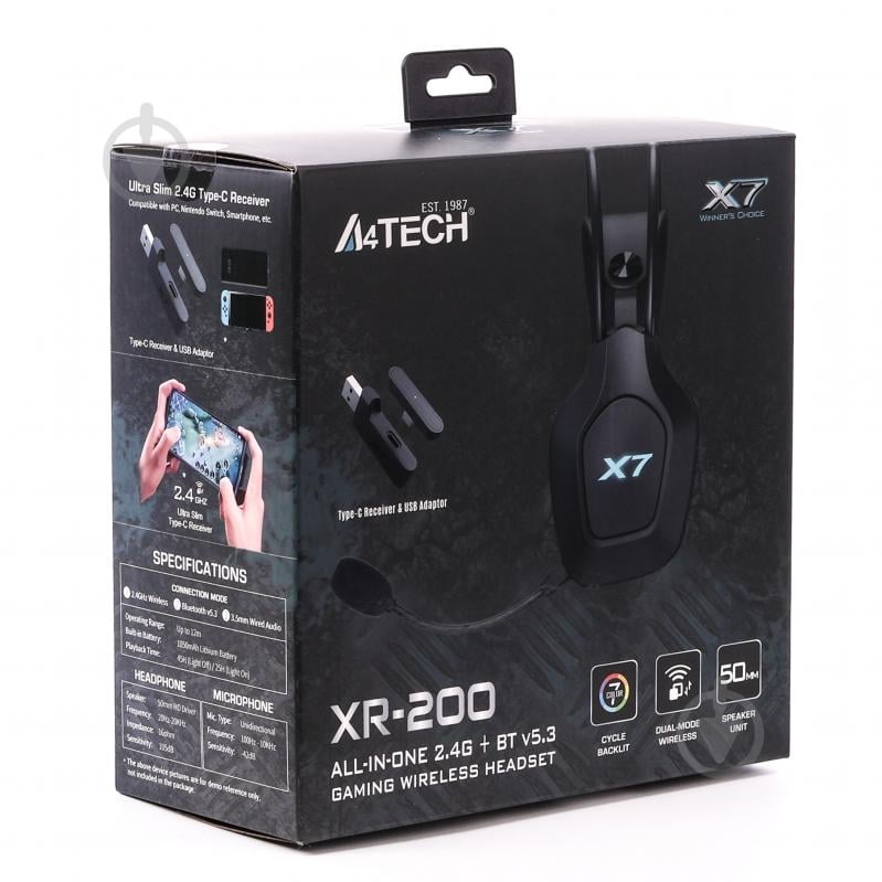 Гарнитура A4Tech black (XR-200 (Black)) - фото 7