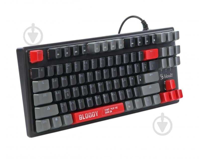 Клавиатура игровая BLOODY S310N (Energy Red) (S310N (Energy Red)) механическая USB, RGB подсветка black - фото 4