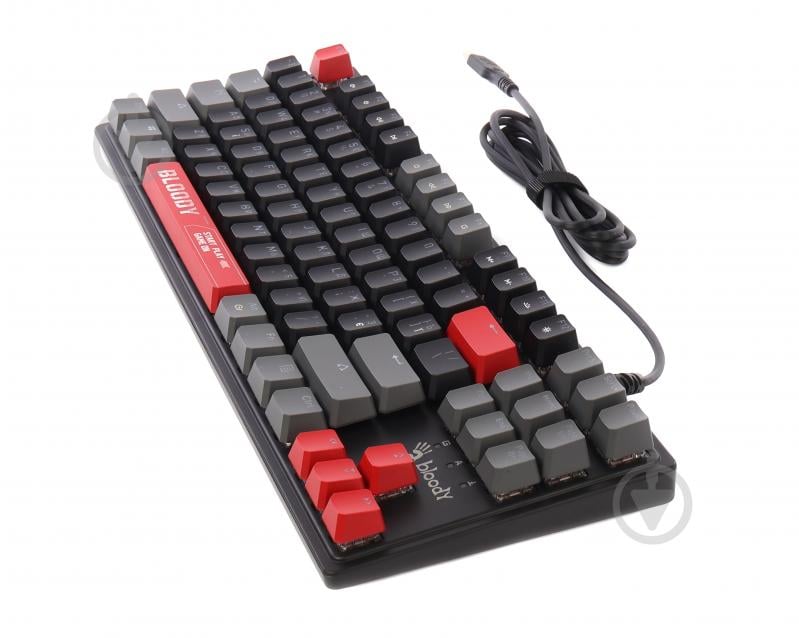 Клавиатура игровая BLOODY S310N (Energy Red) (S310N (Energy Red)) механическая USB, RGB подсветка black - фото 6
