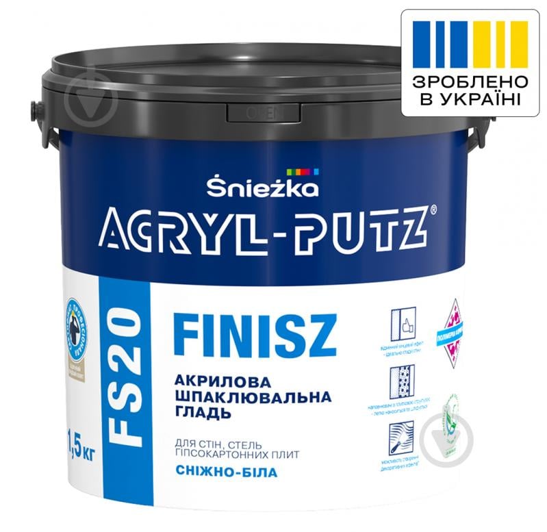 Шпаклівка Sniezka ACRYL-PUTZ FS20 1,5 кг - фото 1