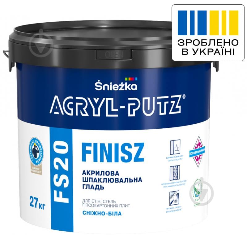 Шпаклівка Sniezka ACRYL-PUTZ FS20 27 кг - фото 1