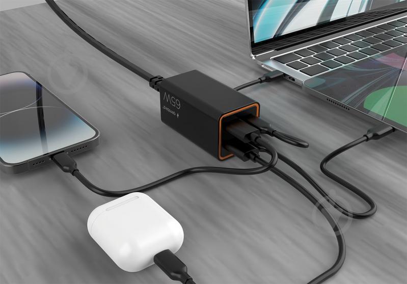 Мережевий зарядний пристрій Gembird TA-UC-2A2C-PD65-01-BK, 2xUSB-A (QC3.0 30W)+2xType-C (PD 65W) - фото 5 Мережевий зарядний пристрій Gembird TA-UC-2A2C-PD65-01-BK, 2xUSB-A (QC3.0 30W)+2xType-C (PD 65W) - фото 5