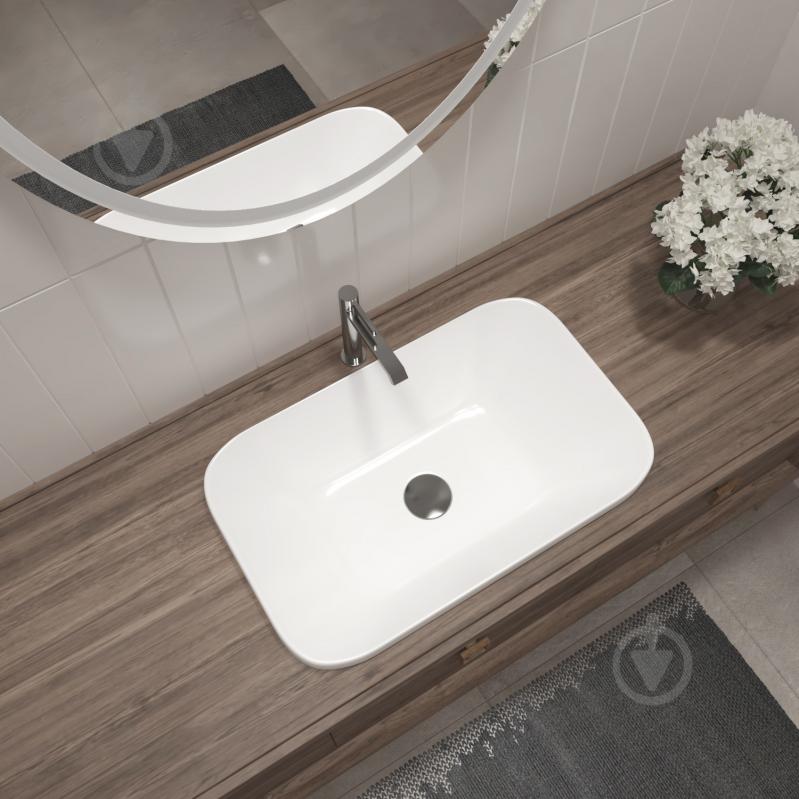 Умывальник Helmken 37060000 3 в 1: прямоугольный 60 см, с сифоном и донным клапаном Сlick-clack, черный матовый - фото 8 Умывальник Helmken 37060000 3 в 1: прямоугольный 60 см, с сифоном и донным клапаном Сlick-clack, черный матовый - фото 8