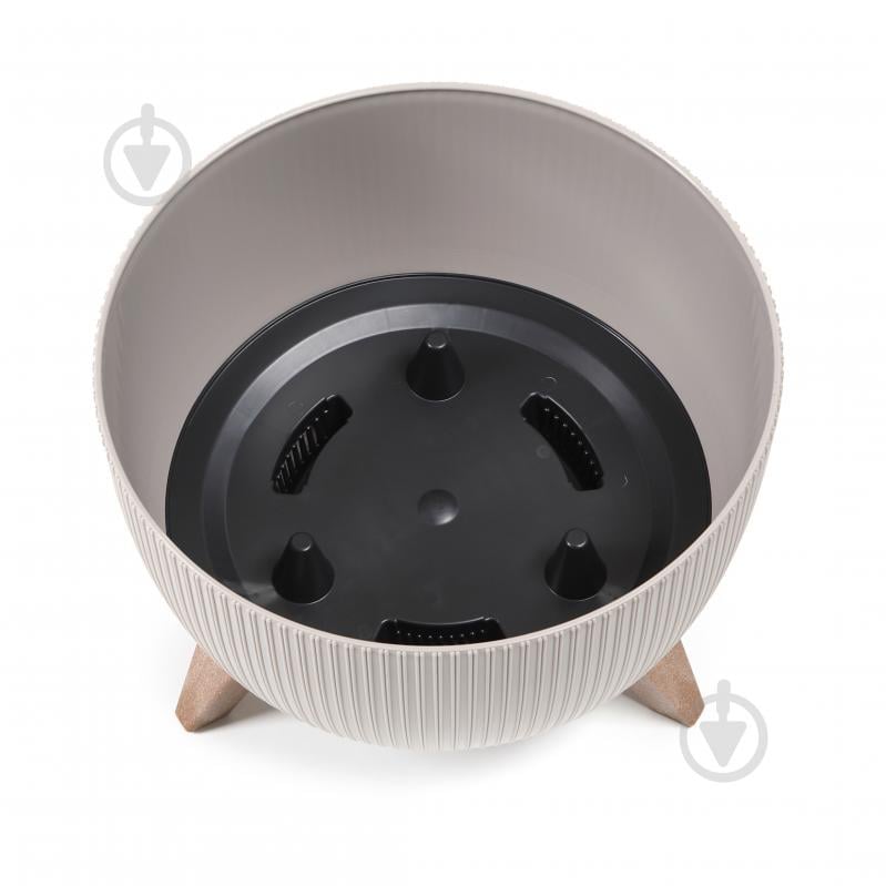 Кашпо пластиковое Ламела Рома 240 круглый 7 л антрацит (ROMA 240) - фото 2