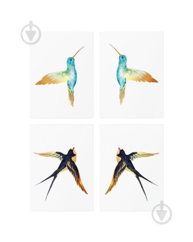 Тату временное TATTon.me Gold Birds set - фото 2 Тату временное TATTon.me Gold Birds set - фото 2