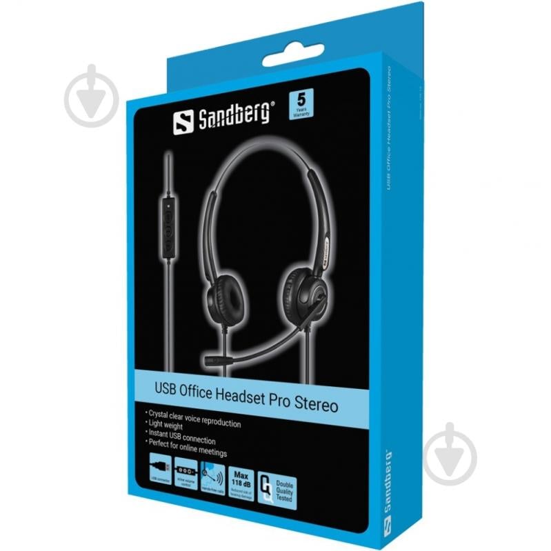 Гарнитура Sandberg USB Office Headset Pro Stereo black (126-13) - фото 3