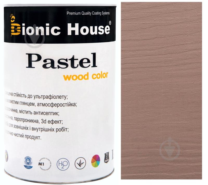 Фарба Bionic House покривна Pastel Wood Color Р210 баклажан шовковистий глянець 0,8 л - фото 1