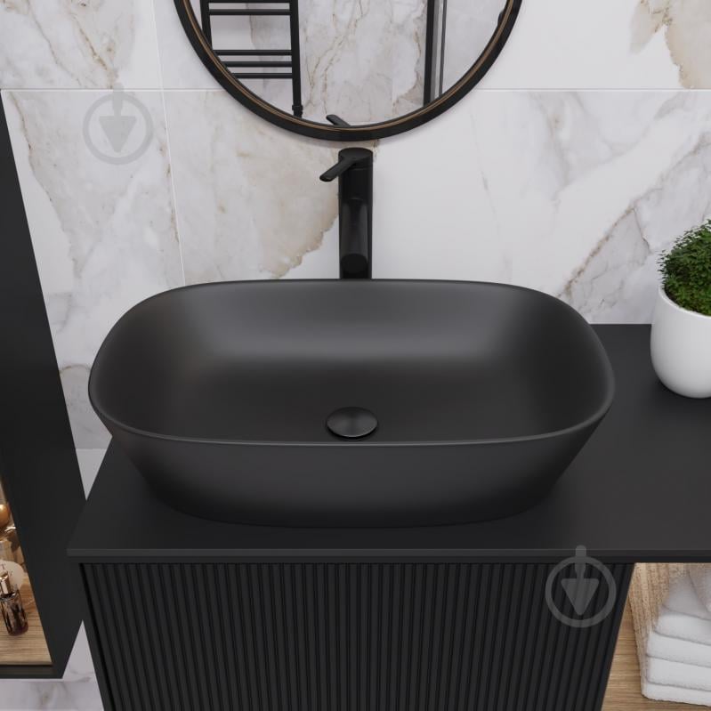 Умивальник Helmken 39360001 3 в 1: прямокутний 60 см, із сифоном і донним клапаном Сlick-clack, чорний матовий - фото 13 Умивальник Helmken 39360001 3 в 1: прямокутний 60 см, із сифоном і донним клапаном Сlick-clack, чорний матовий - фото 13