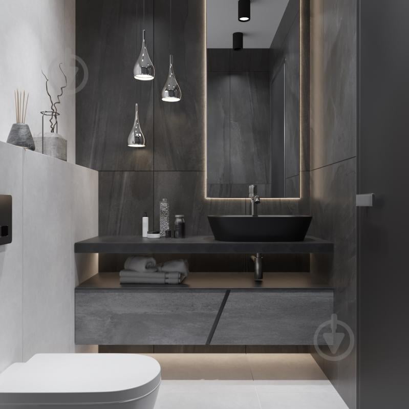 Умивальник Helmken 39360001 3 в 1: прямокутний 60 см, із сифоном і донним клапаном Сlick-clack, чорний матовий - фото 6 Умивальник Helmken 39360001 3 в 1: прямокутний 60 см, із сифоном і донним клапаном Сlick-clack, чорний матовий - фото 6