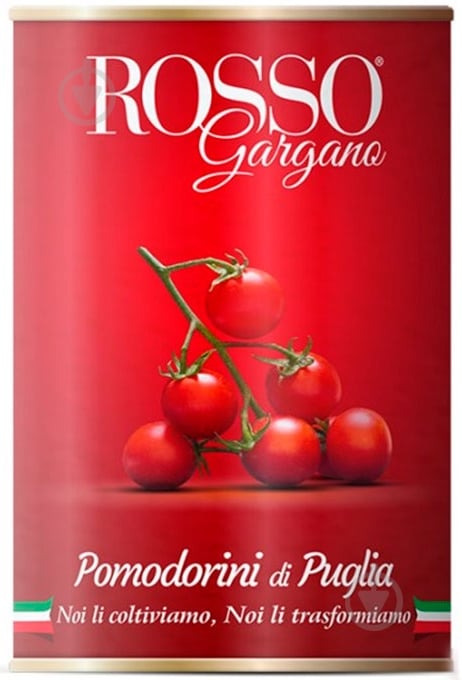 Томати Rosso Gargano чері у власному соку 400 г - фото 1 Томати Rosso Gargano чері у власному соку 400 г - фото 1
