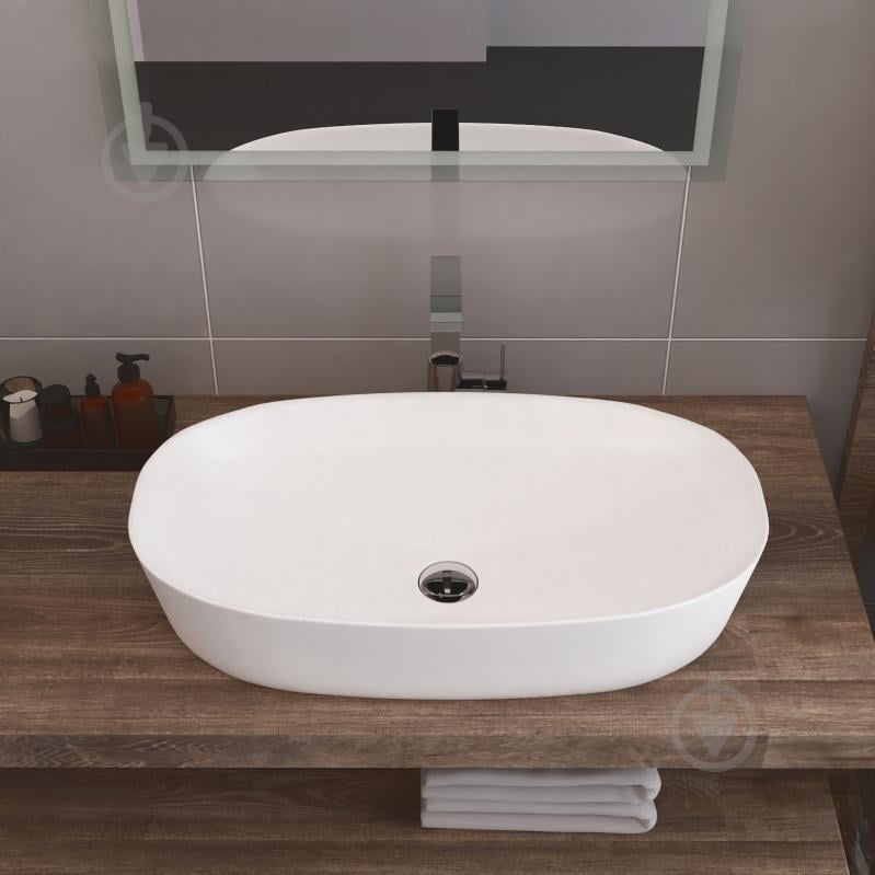 Умывальник Helmken 39370000 3 в 1: овальный 70 см, с сифоном и донным клапаном Сlick-clack, белый матовый - фото 10 Умывальник Helmken 39370000 3 в 1: овальный 70 см, с сифоном и донным клапаном Сlick-clack, белый матовый - фото 10