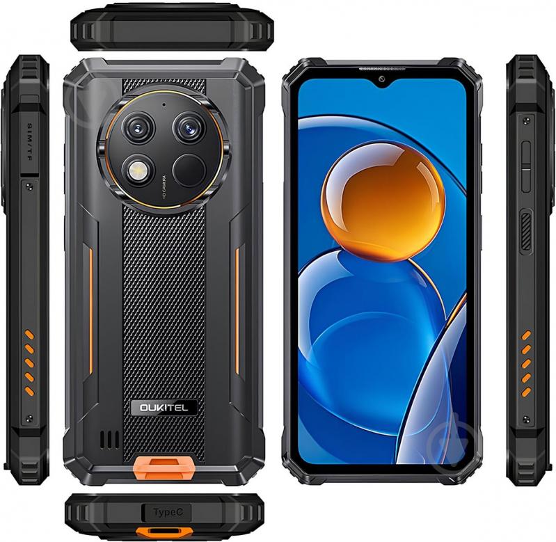 Смартфон Oukitel G1 6/256GB black/orange (G1_Orange) - фото 6