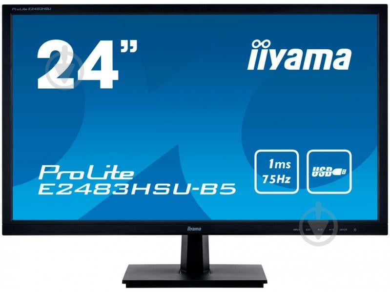 Монитор Iiyama ProLite 24" (E2483HSU-B5) - фото 1