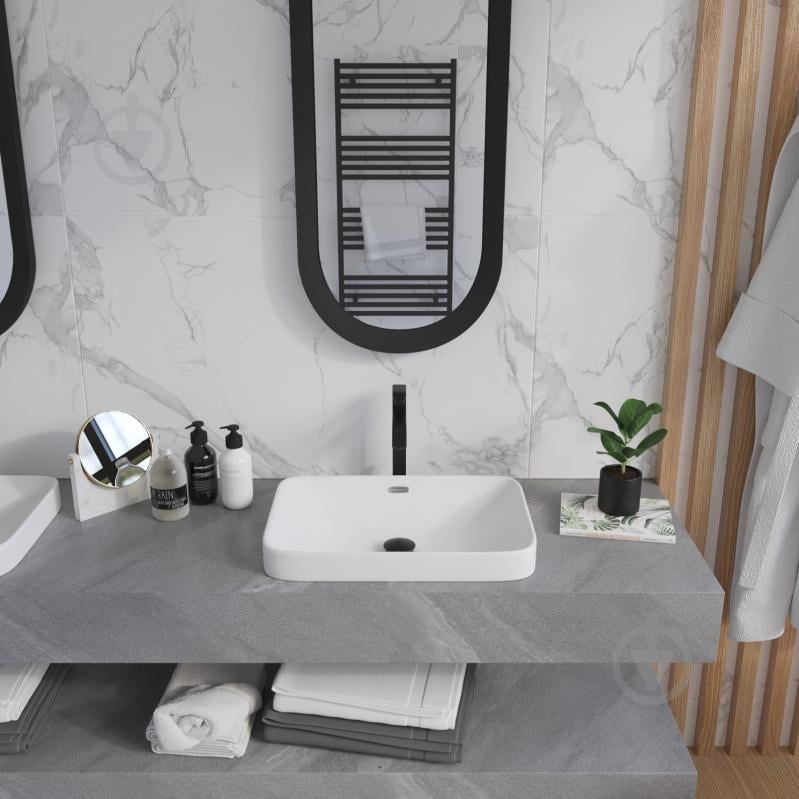 Умивальник Helmken 44152000 прямокутний 52 см, перелив, білий - фото 6 Умивальник Helmken 44152000 прямокутний 52 см, перелив, білий - фото 6