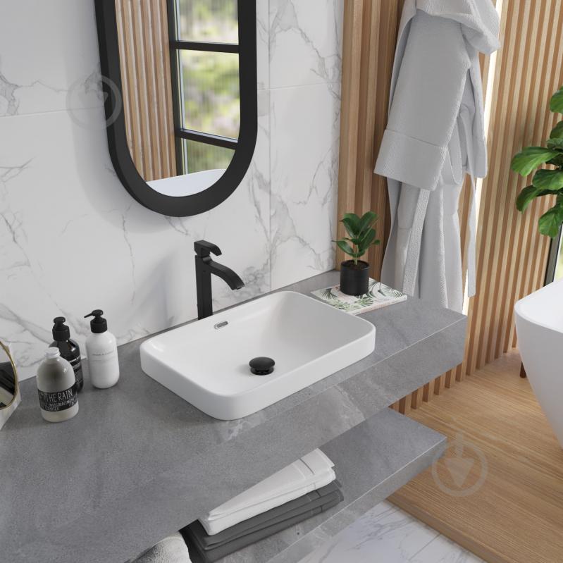 Умивальник Helmken 44152000 2 в 1: прямокутний 52 см, перелив з донним клапаном Сlick-clack, хром - фото 7 Умивальник Helmken 44152000 2 в 1: прямокутний 52 см, перелив з донним клапаном Сlick-clack, хром - фото 7