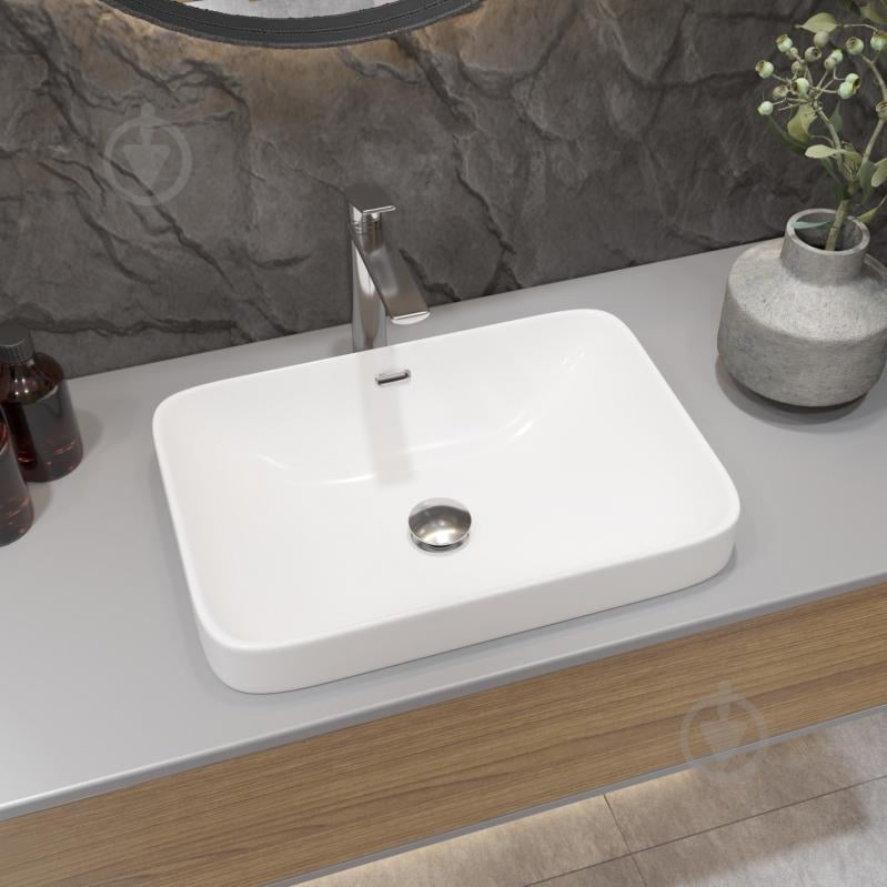 Умивальник Helmken 44152000 3 в 1: прямокутний 52 см, перелив, із сифоном і донним клапаном Сlick-clack, білий матовий - фото 10 Умивальник Helmken 44152000 3 в 1: прямокутний 52 см, перелив, із сифоном і донним клапаном Сlick-clack, білий матовий - фото 10